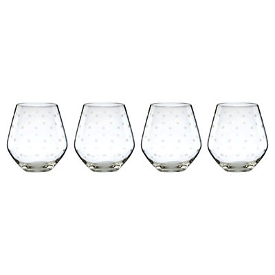 kate spade new york Larabee Etched Stemless Wine Glasses, Set of 4